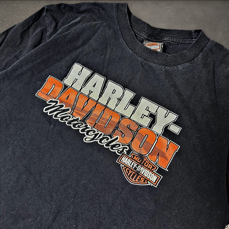 Harley Davidson Motorcycles Fargo ND Tee Mens L Black Biker