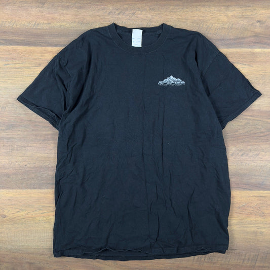 Glacier Mountain Graphic T-Shirt Mens XL Black National Park