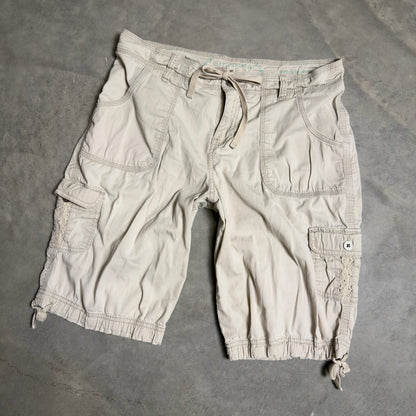 Sonoma Cargo Bermuda Shorts Womens 8 Beige Cotton