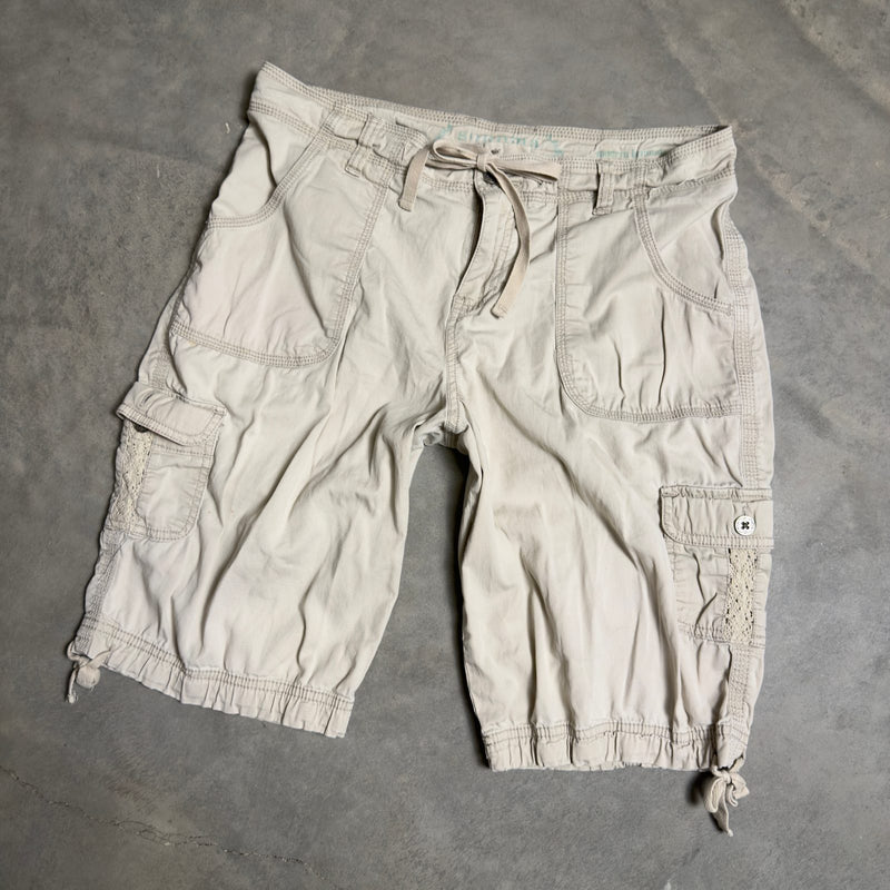 Sonoma Cargo Bermuda Shorts Womens 8 Beige Cotton
