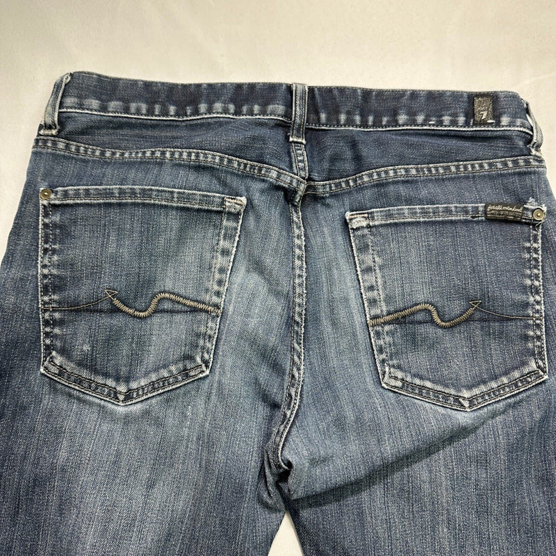 7 For All Mankind Men's Jeans Size 33 Blue Straight Leg