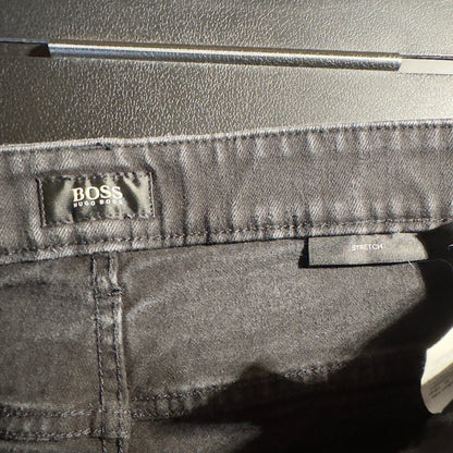 Hugo Boss Straight Leg Jeans Mens 38x32 Faded Black Stretch