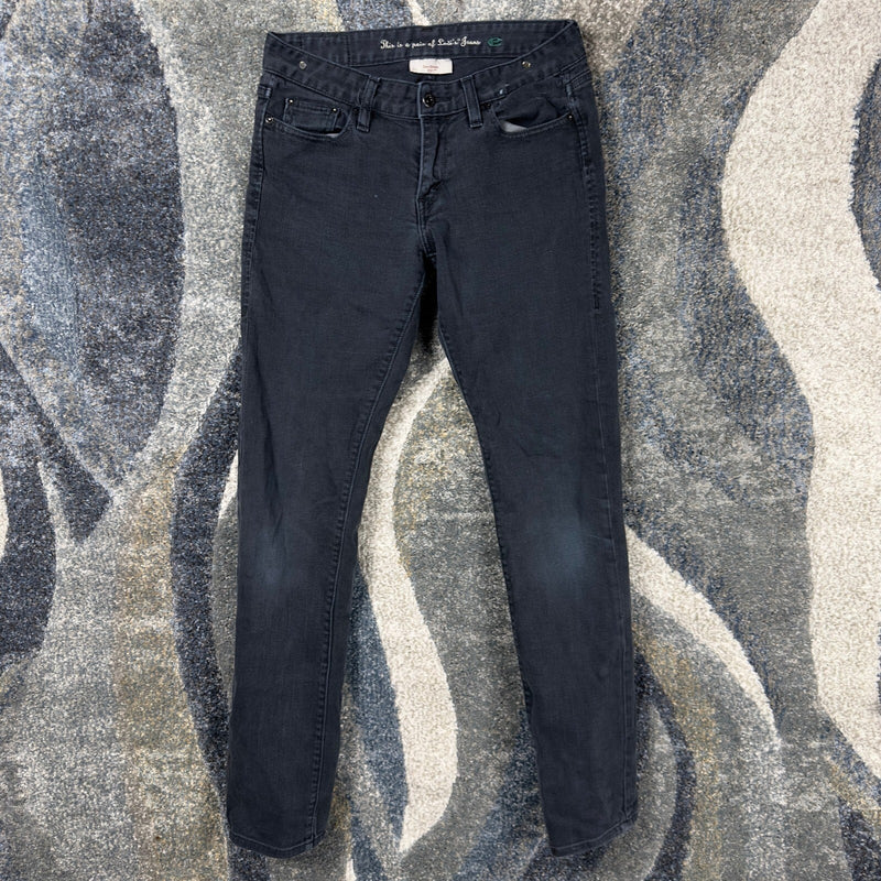 Levis 531 Low Skinny Jeans Womens 6L W28 Faded Black Grunge