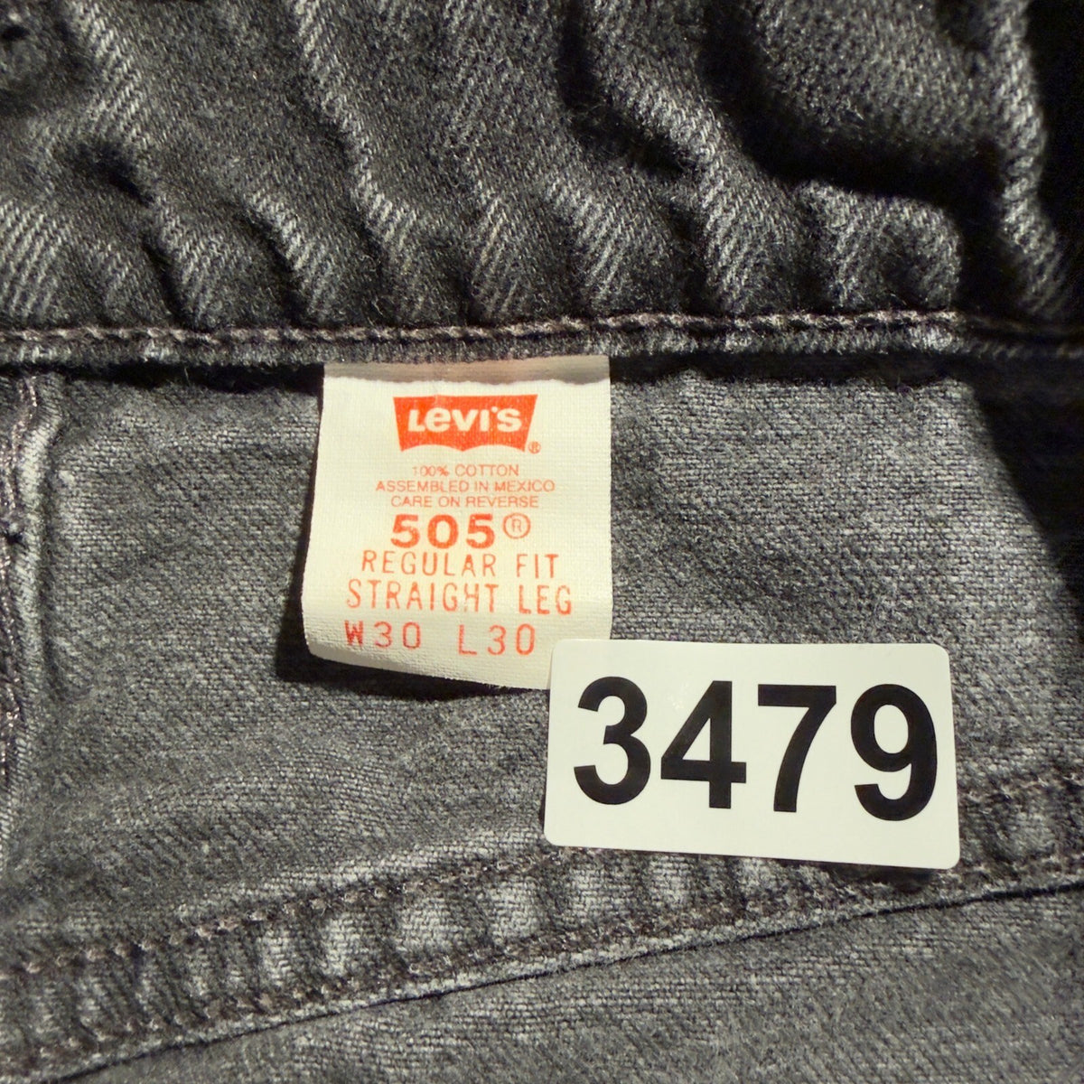 Vintage Levis 505 Regular Fit Jeans Mens 30x30 Black Straight Leg Baggy Skater
