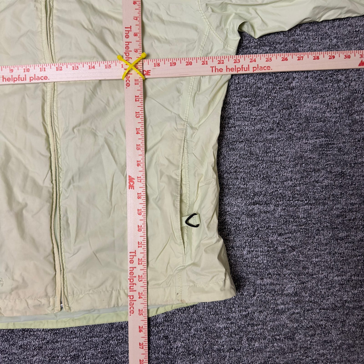 Columbia Hooded Windbreaker Jacket Womens L Yellow