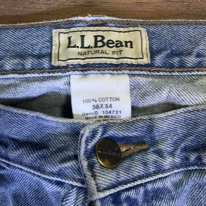 L.L.Bean Natural Fit Men's Jeans 38x34 Light Wash Denim