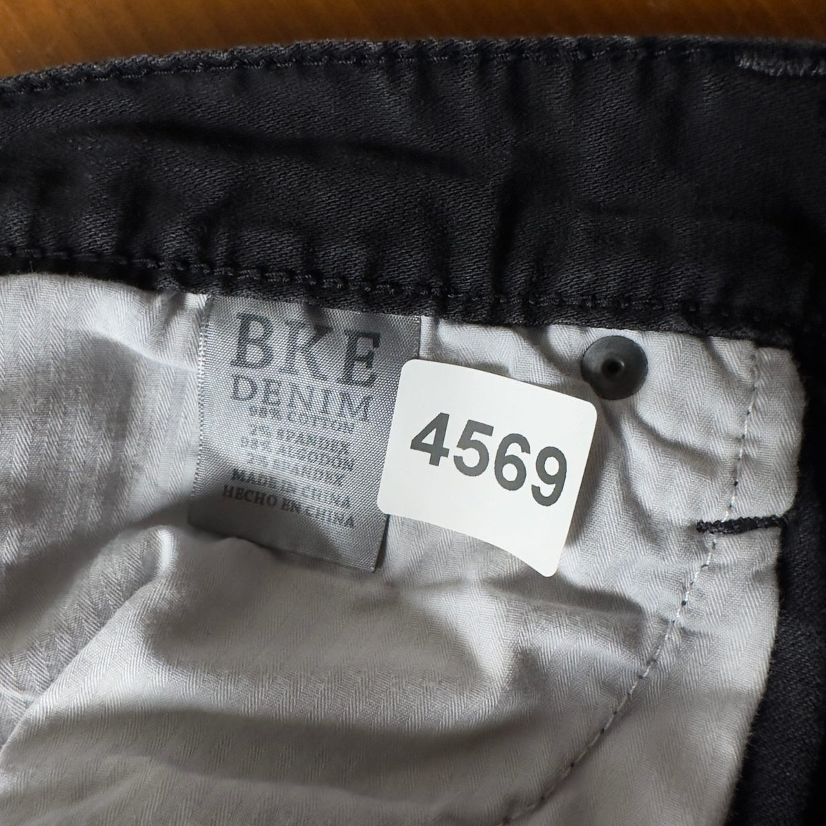 BKE Carter Mens Jeans 34S Black Wash Straight Classic Y2K