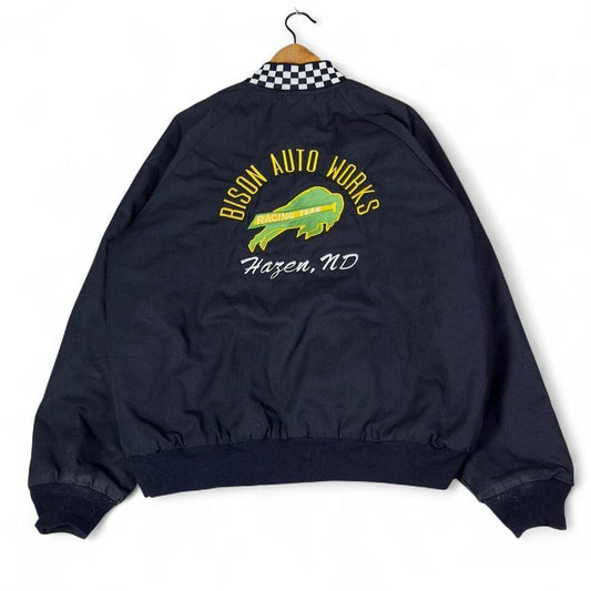Garfield Outdoors Racing Jacket Bison Auto Works Embroidered Mens XL