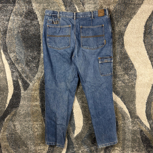 Columbia Straight Leg Jeans Mens 38x34 Medium Wash Baggy