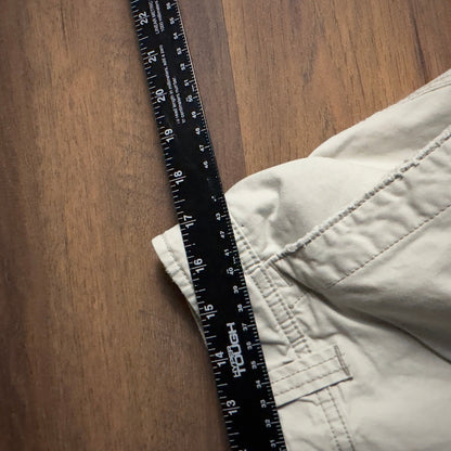 Vintage Y2K Express Cargo Shorts Mens 34 Khaki Tan Baggy