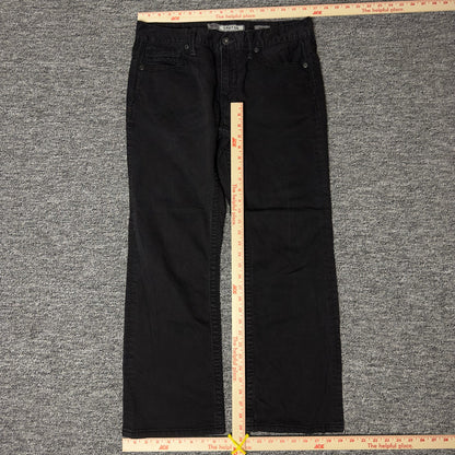 BKE Carter Mens Jeans 34S Black Wash Straight Classic Y2K