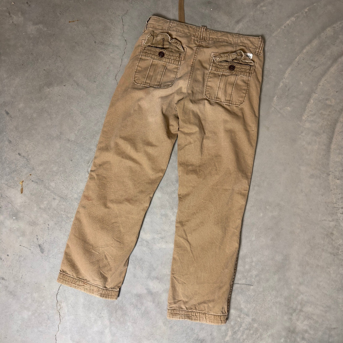 Aeropostale Flat Front Chino Pants Mens 30x30 Khaki Baggy