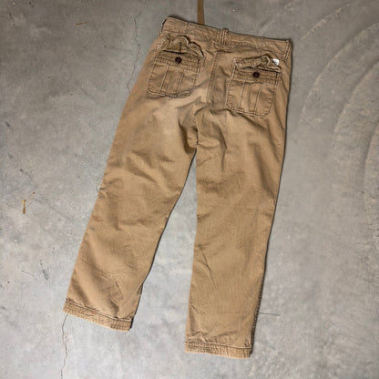 Aeropostale Flat Front Chino Pants Mens 30x30 Khaki Baggy