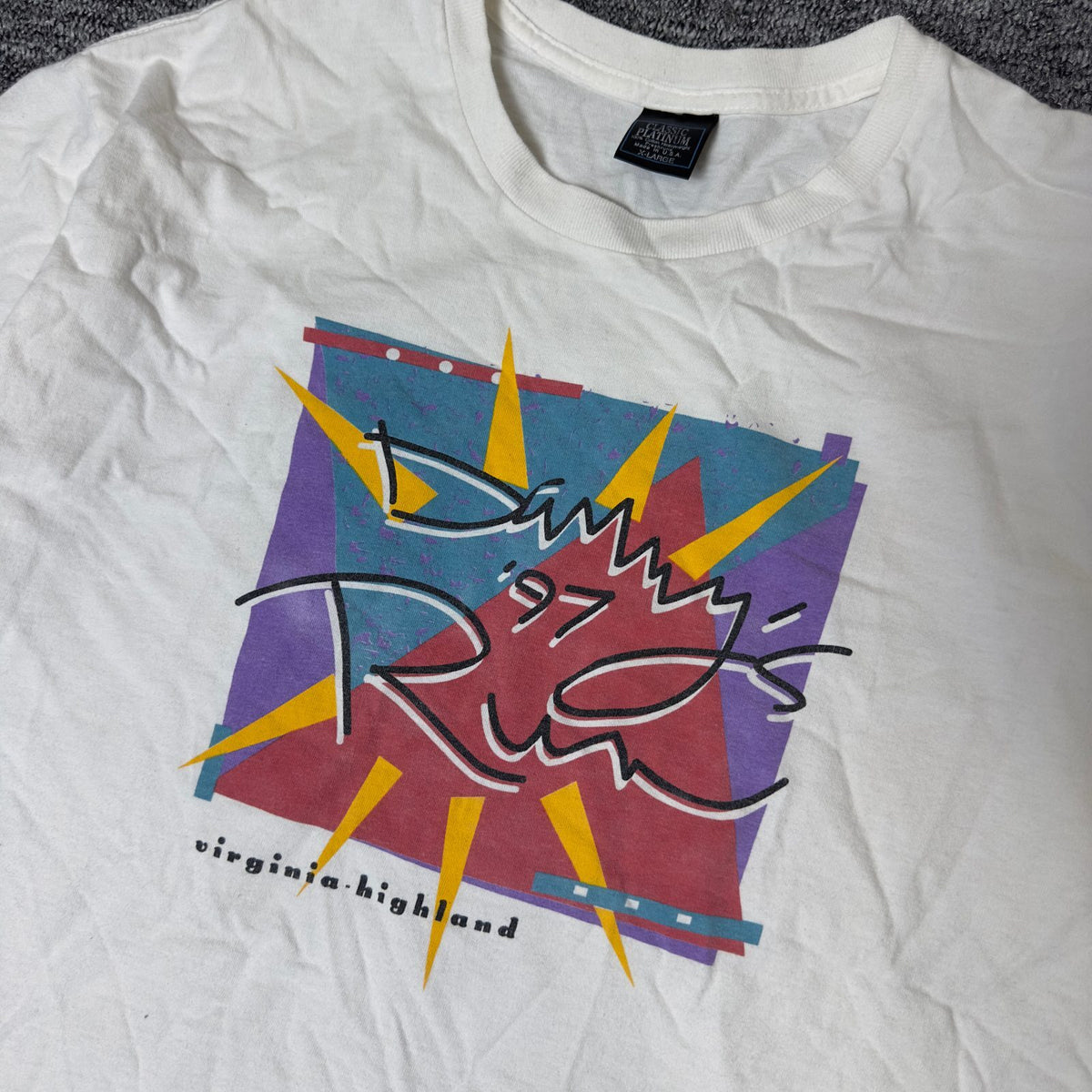 Vintage 1997 Danny's Run Virginia Highland Graphic Tee XL