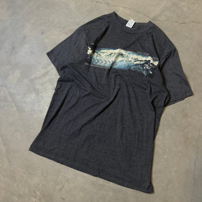 Optima Sun Valley Idaho Mountain Graphic Tee M Gray