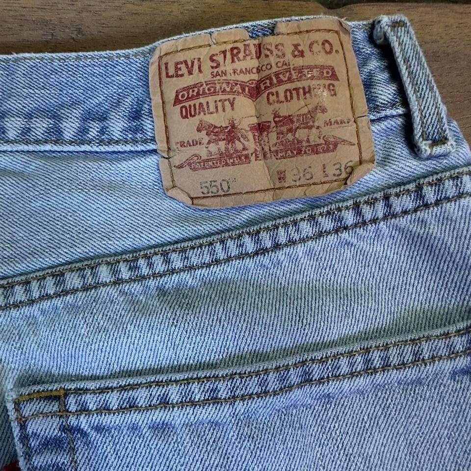 Levi's 550 Relaxed Fit Jeans 36x36 Light Wash Vintage Y2K