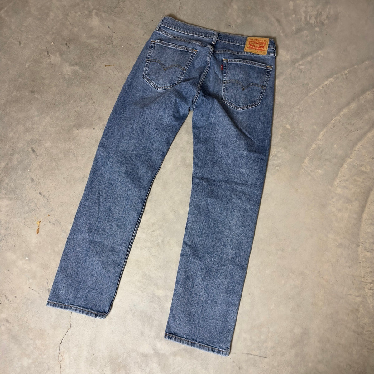 Levis 505 Regular Fit Jean Men 36x32 Blue Straight Leg Denim