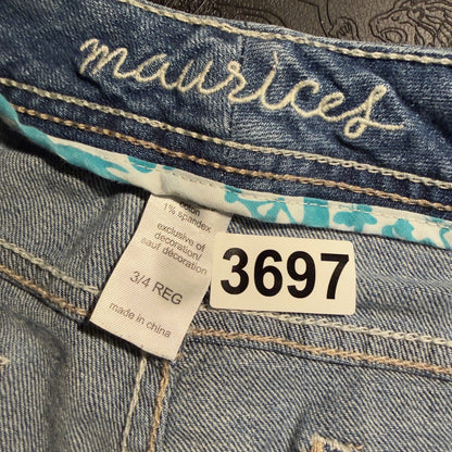 Maurices Bootcut Baggy Jeans Womens 3/4 Blue
