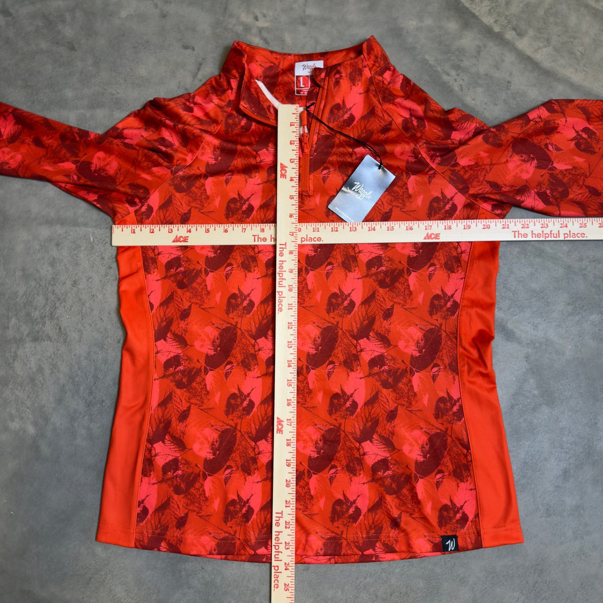 NWT Waggle Spiced Quarter-Zip Pullover Womens L Orange Golf