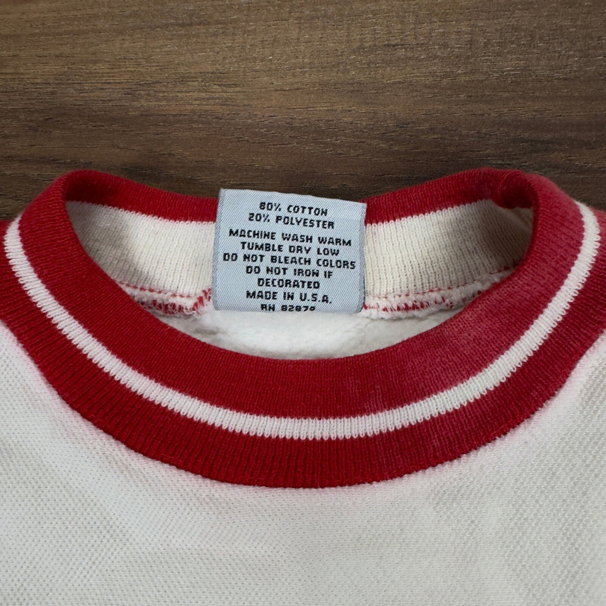 Vintage 90s Toro Embroidered Sweatshirt White Red Ringer Relaxed Fit L.A. Loving
