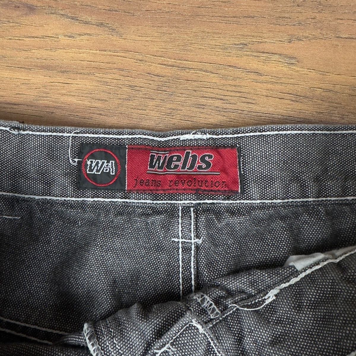 Y2K Webs Jeans Revolution Cargo Pants Mens 40x32 Gray Baggy