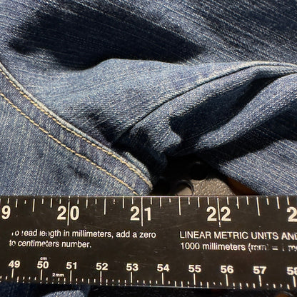 Vintage Christopher & Banks Denim Jacket Womens Medium Blue Embellished Y2K Boho