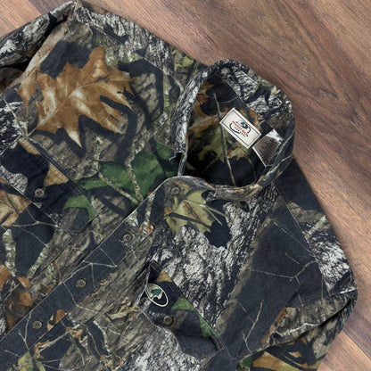 Mossy Oak Break-Up Camouflage Button Down Shirt Mens Medium