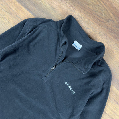 Columbia Mens Fleece 1/4 Zip Pullover Jacket Black Large