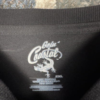 Caribbean Coast Choppers T-Shirt Mens 2XL Black Parrot Biker
