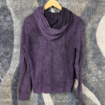 Y2K Almost Famous Couture Zip Hoodie Womens XL Purple Heart