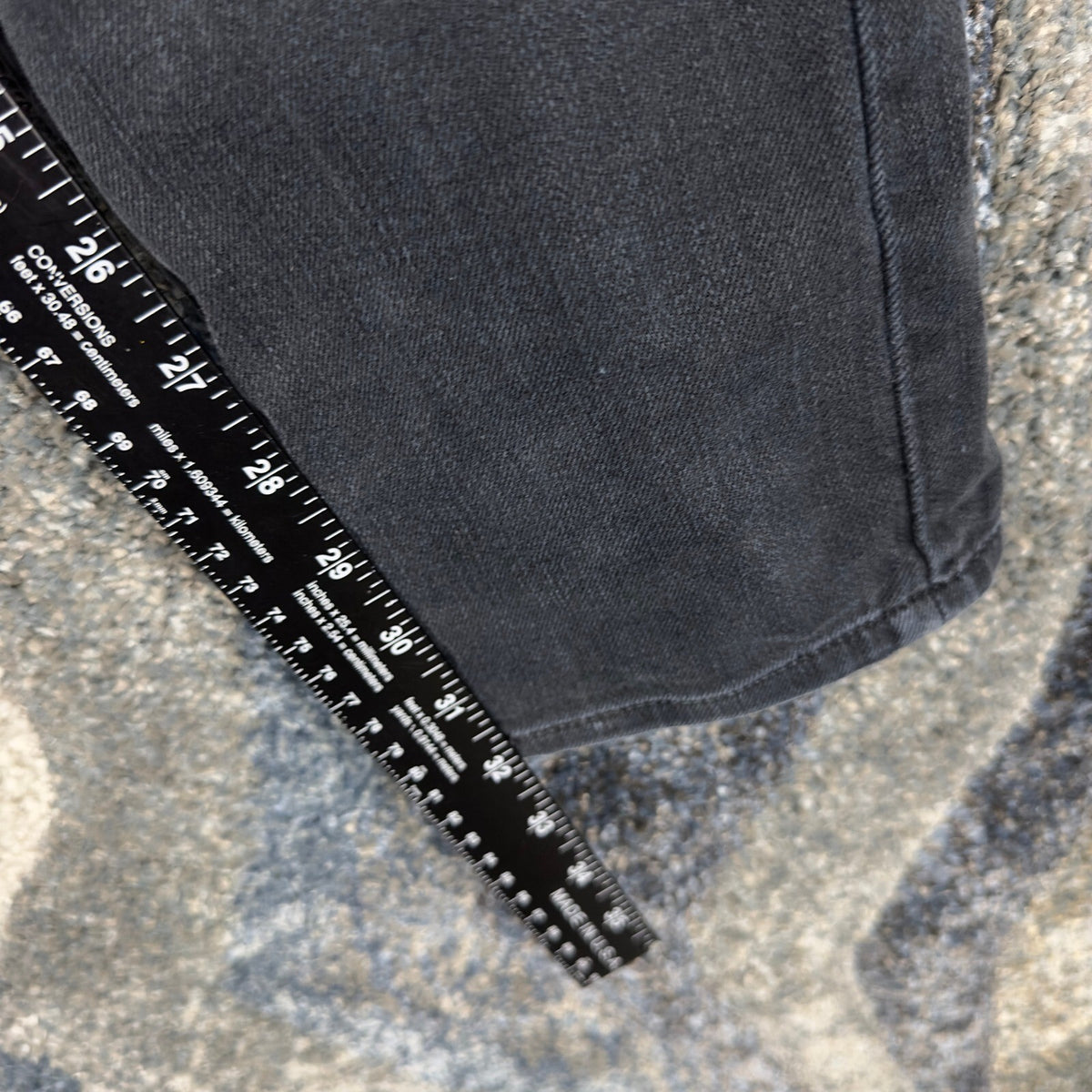 Levis 531 Low Skinny Jeans Womens 6L W28 Faded Black Grunge