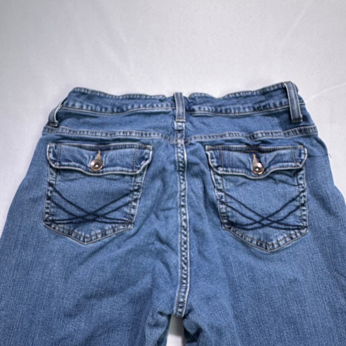 Lee Womens 8 Blue Bootcut Jeans Low Rise Medium Wash