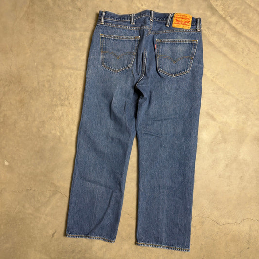 Levis 501 Straight Leg Jeans Mens 38x30 Blue Baggy Streetwear Denim