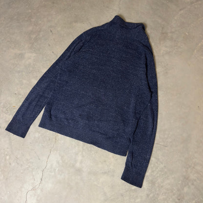 Abercrombie & Fitch Shawl Collar Sweater Mens XXL Navy Blue
