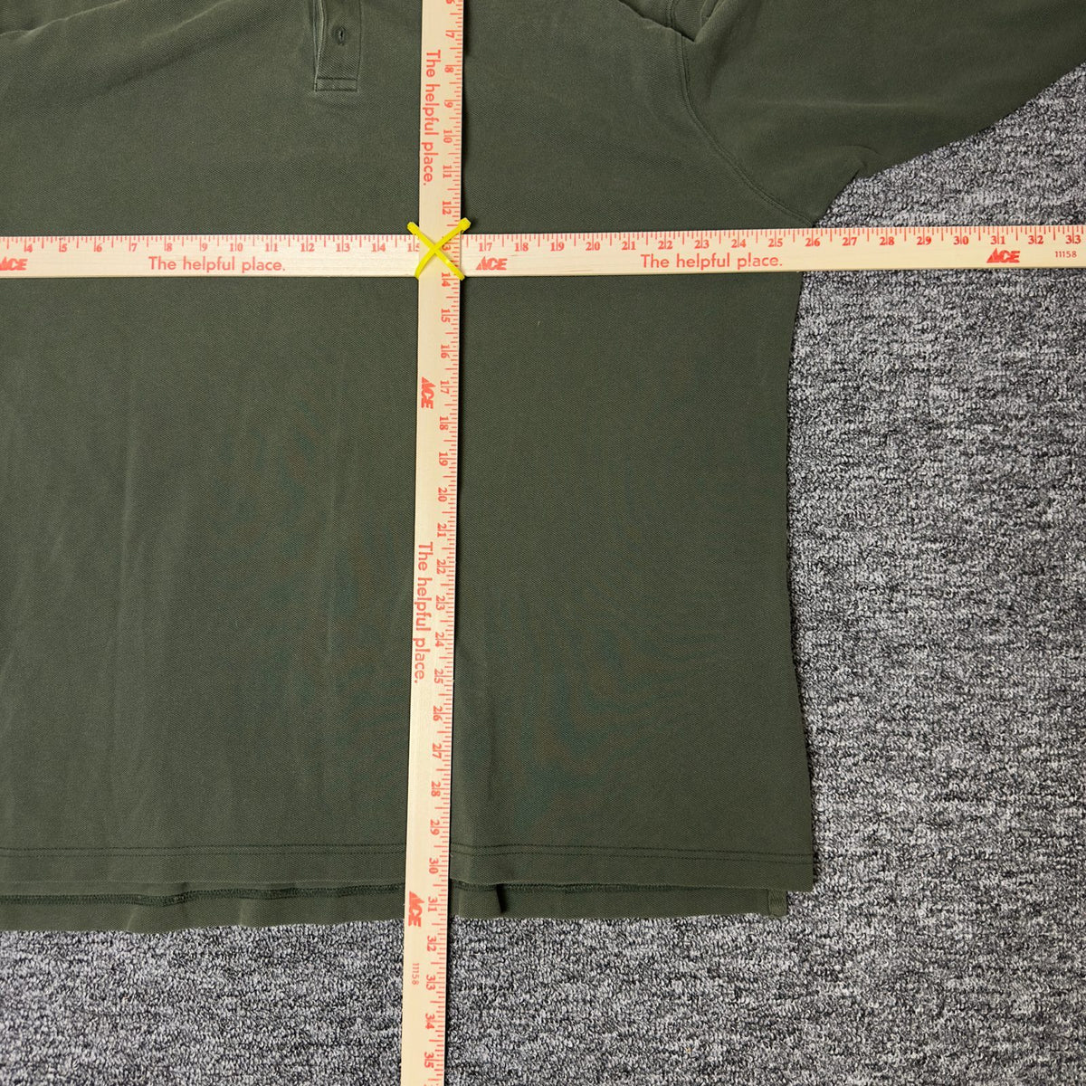 Eddie Bauer Long Sleeve Polo Mens XL Tall Olive Green