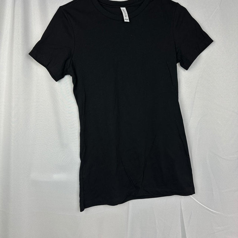 NWT Bella+Canvas Womens L Black Slim Fit Short Sleeve Tee
