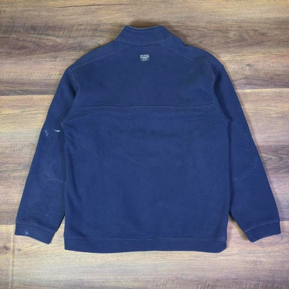 Columbia Sportswear Quarter Zip Sweatshirt Mens M Navy Beige