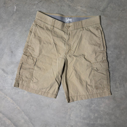Lee Cargo Shorts Mens 30 Khaki Tan Gorpcore Utility Baggy Hiking Casual