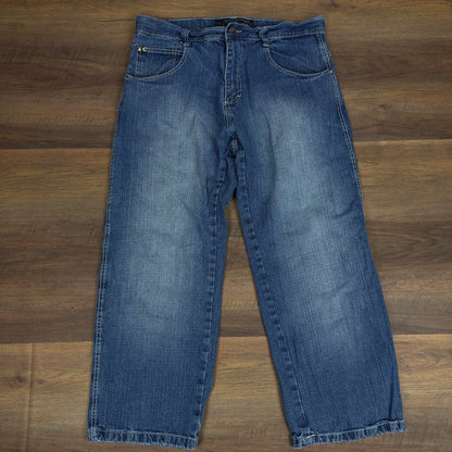 Y2K Southpole Baggy Jeans Mens 38x30 Medium Wash Wide Leg
