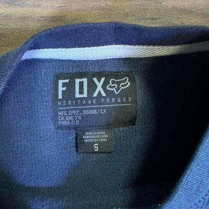 Fox Racing Heritage Forged Crewneck Mens S Blue Motocross
