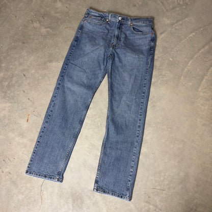 Levis 505 Regular Fit Jean Men 36x32 Blue Straight Leg Denim