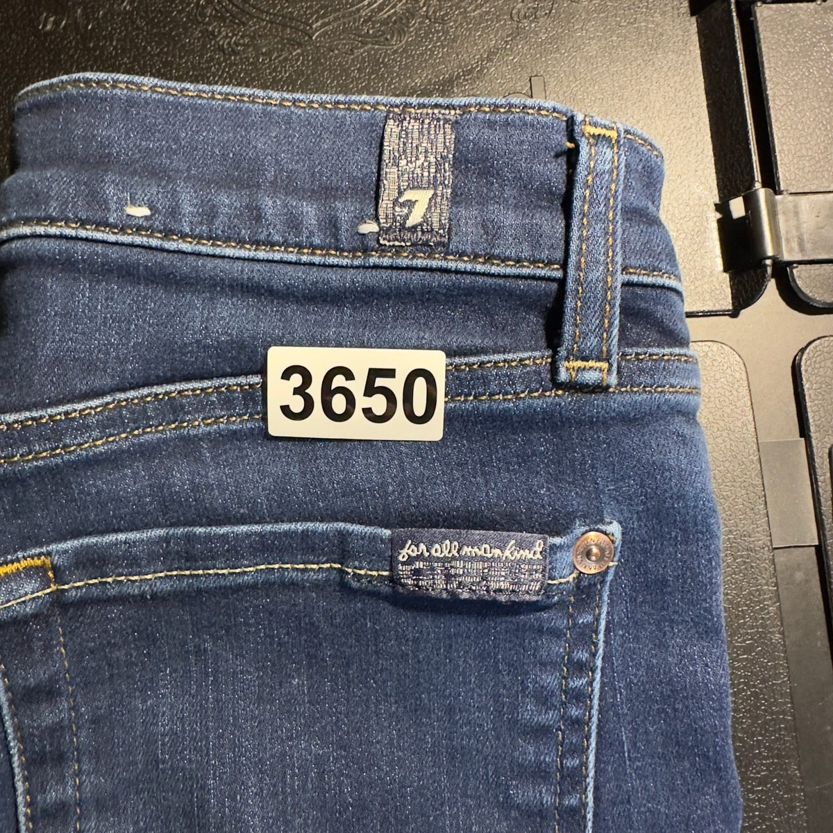 7FAM The Ankle Skinny Jeans Womens 27 Dark Wash