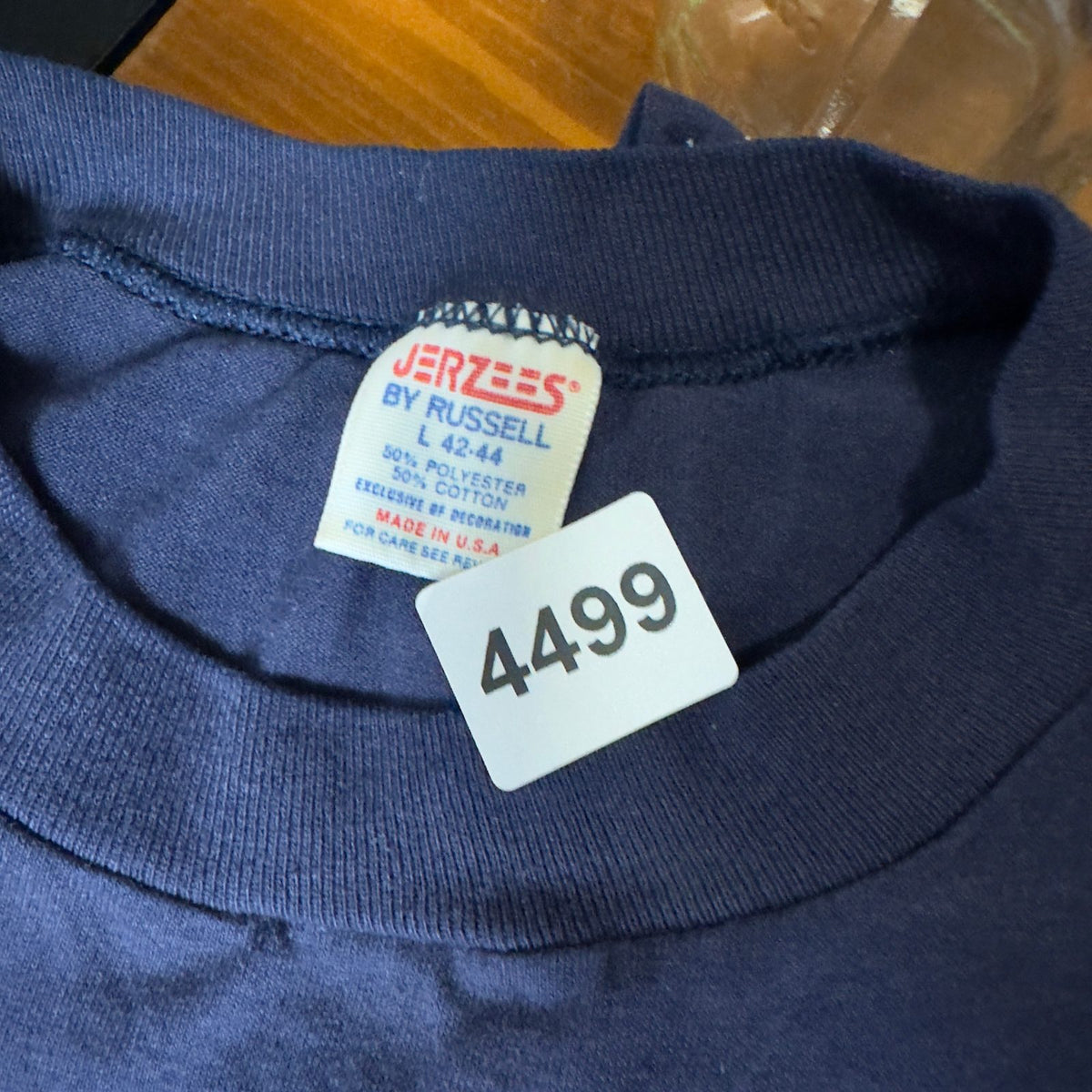 Vintage Jerzees KUSR 91+ Ames Radio Tee Mens L Navy