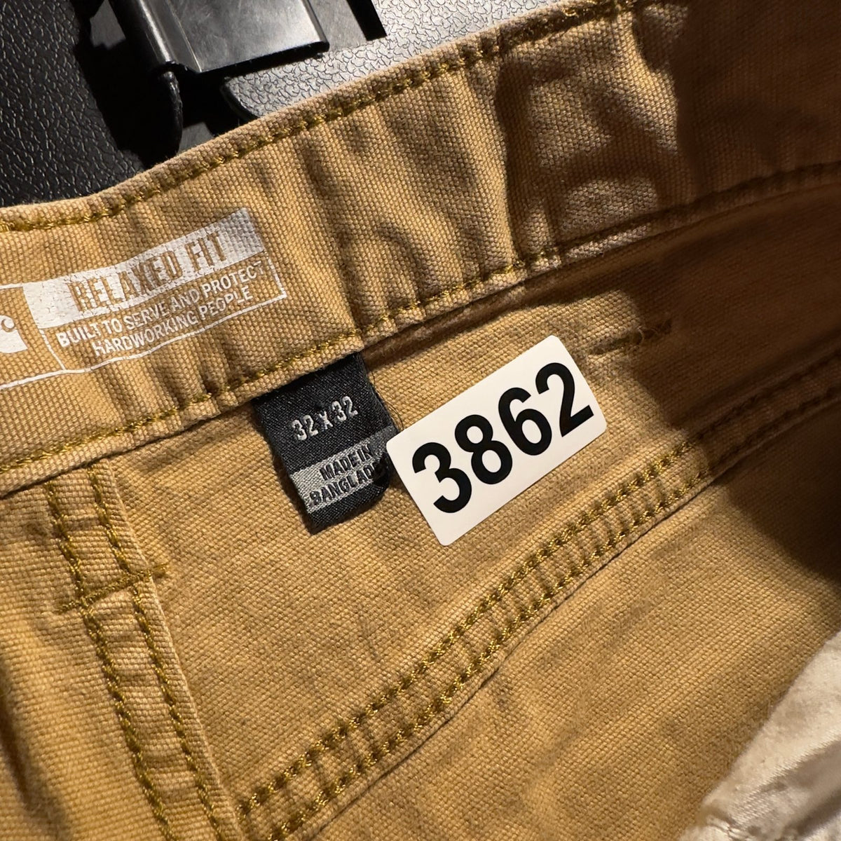 Carhartt Relaxed Fit Pants Mens 32x32 Tan Baggy Workwear