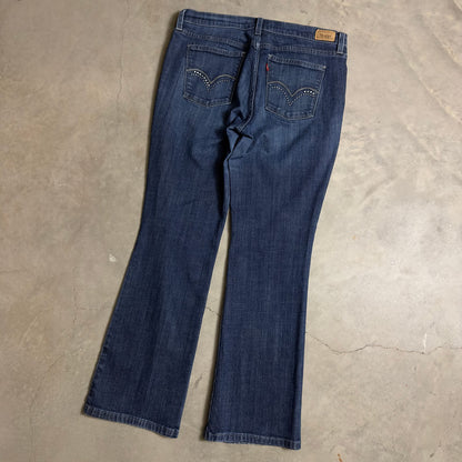 Levi's 515 Bootcut Jeans Womens 12M Dark Wash