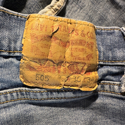 Levi's 505 Regular Fit Jeans Mens 35x34 Medium Wash