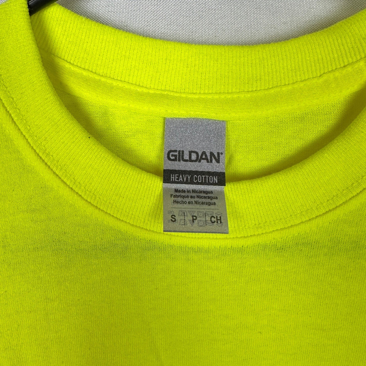 Lot of 13 Gildan Mens S Neon Yellow Heavy Cotton T-Shirts