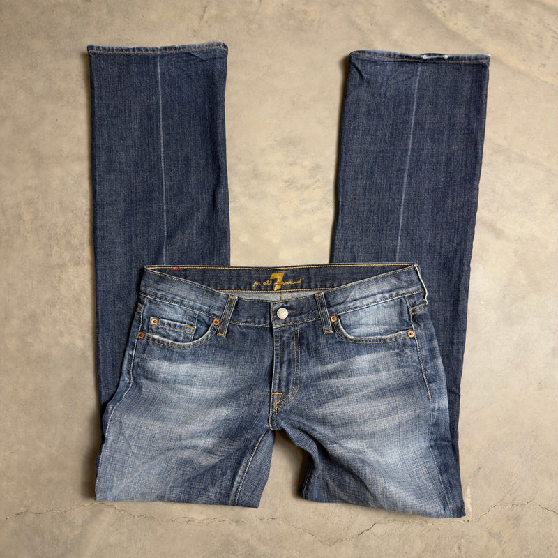 Y2K 7 For All Mankind Bootcut Jean Women 30 Blue Medium Wash