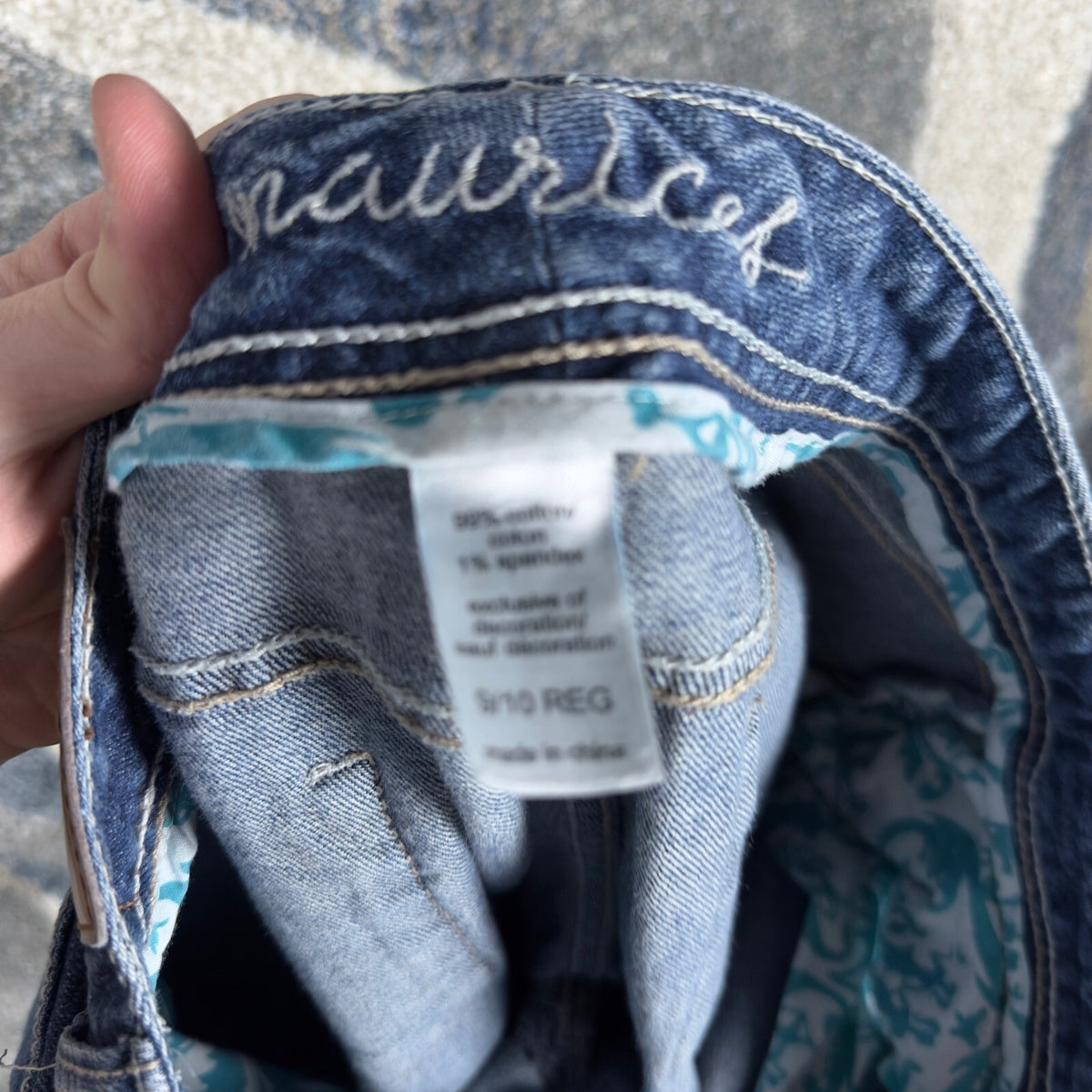 Maurices Womens Bootcut Jeans Medium Wash Embroidered 9/10