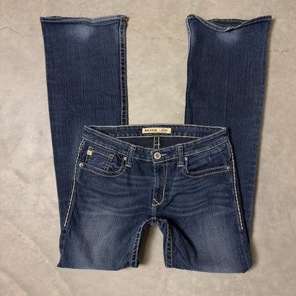 Big Star Maddie Jeans Womens 29XL Mid Rise Dark Wash Bootcut